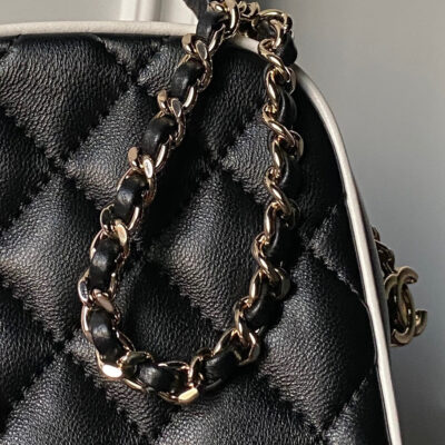 CHANEL 25S MINI BACKPACK 18 IN BLACK LAMBSKIN