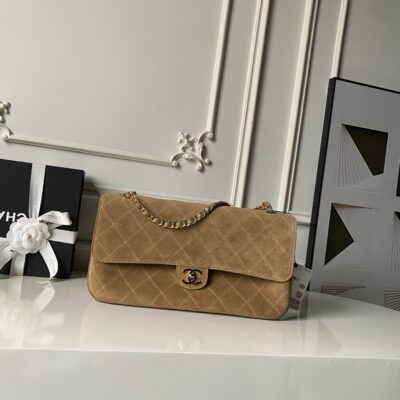 img_70762a6f_20260708_i1783444764447_9874_0_2_jpg CHANEL 26S MAXI FLAP BAG 32 IN DARK BEIGE SUEDE AND CALFSKIN GOLD HARDWARE