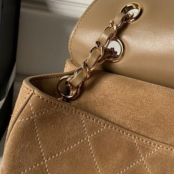 img_70762a6f_20260708_i1783444968632_5960_0_8_jpg CHANEL 26S MAXI FLAP BAG 32 IN DARK BEIGE SUEDE AND CALFSKIN GOLD HARDWARE