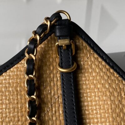 img_70762a6f_20260723_i1784744907947_7482_0_3_jpg CHANEL 26S SMALL FLAP BAG 21 IN BLACK MESH-WOVEN RAFFIA AND CALFSKIN GOLD HARDWARE