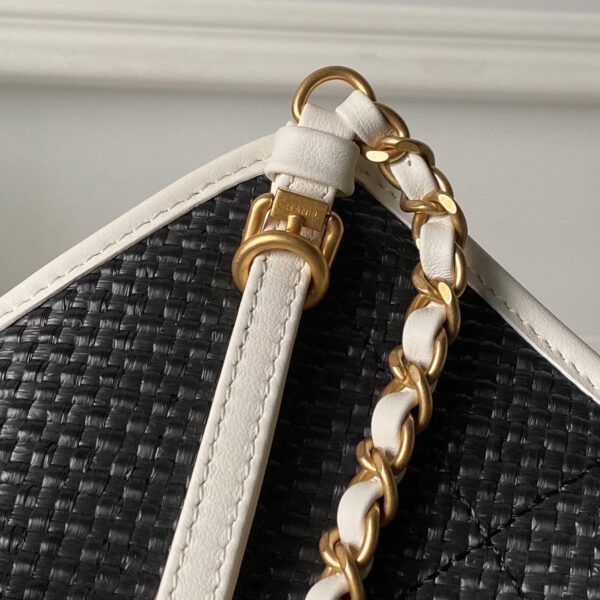 CHANEL 26S MAXI SHOPPING BAG 59 IN BLACK RAFFIA GOLD HARDWARE