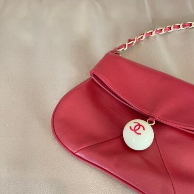 img_834e1079_20240630_a1719719431960_3703_jpg CHANEL 26S SHOULDER BAG 23 IN RED LAMBSKIN GOLD HARDWARE WITH PEARL