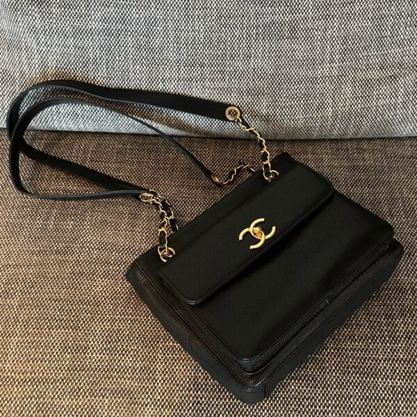 img_834e1079_20240901_a1725172989074_1124_jpg CHANEL 26S FLAP SHOULDER BAG 26 IN BLACK CAVIAR CALFSKIN GOLD HARDWARE