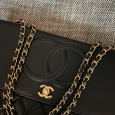 img_834e1079_20240901_a1725173508222_1507_jpg CHANEL 26S LARGE CC LOGO FLAP SHOULDER BAG 33 IN BLACK CAVIAR CALFSKIN GOLD HARDWARE