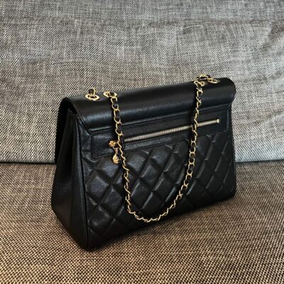 img_834e1079_20240901_a1725173517443_7262_jpg CHANEL 26S LARGE CC LOGO FLAP SHOULDER BAG 33 IN BLACK CAVIAR CALFSKIN GOLD HARDWARE