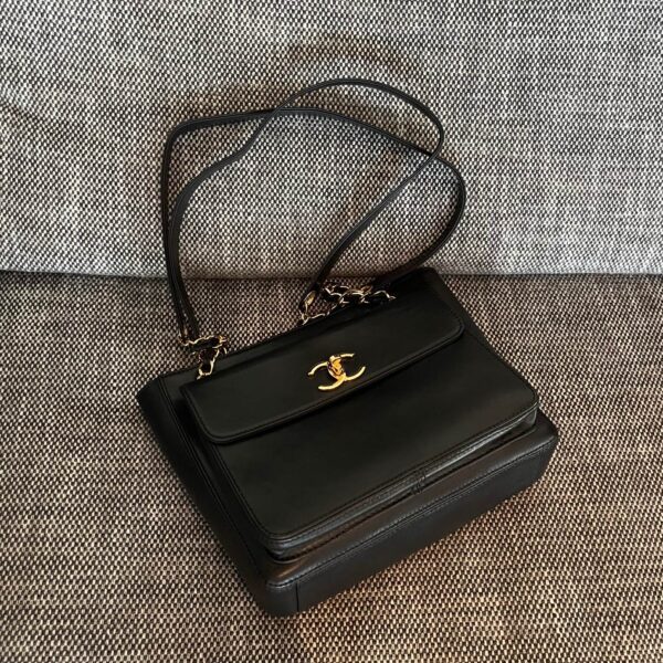img_834e1079_20241003_a1727938696014_3838_jpg CHANEL 26S FLAP SHOULDER BAG 26 IN BLACK LAMBSKIN GOLD HARDWARE