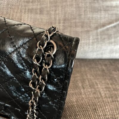 img_834e1079_20241130_a1732943089339_8557_jpg CHANEL 26S CLASSIC FLAP BAG 26 IN BLACK AGED CRINKLED CALFSKIN DARK SILVER HARDWARE
