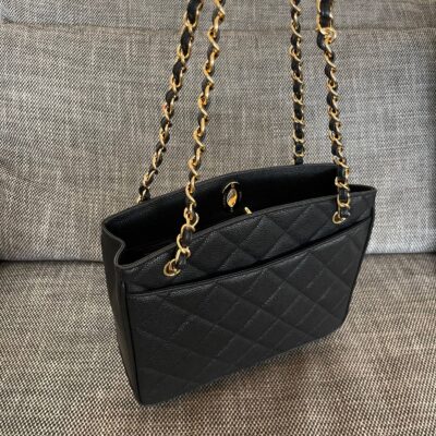 img_834e1079_20241230_a1735543357878_7332_jpg CHANEL 26S QUILTED SHOPPING TOTE BAG 28 IN BLACK CAVIAR CALFSKIN GOLD HARDWARE