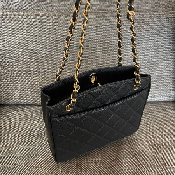 img_834e1079_20241230_a1735543357878_7332_jpg CHANEL 26S QUILTED SHOPPING TOTE BAG 28 IN BLACK CAVIAR CALFSKIN GOLD HARDWARE