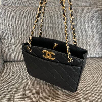 img_834e1079_20241230_a1735543357982_3872_jpg CHANEL 26S QUILTED SHOPPING TOTE BAG 28 IN BLACK CAVIAR CALFSKIN GOLD HARDWARE