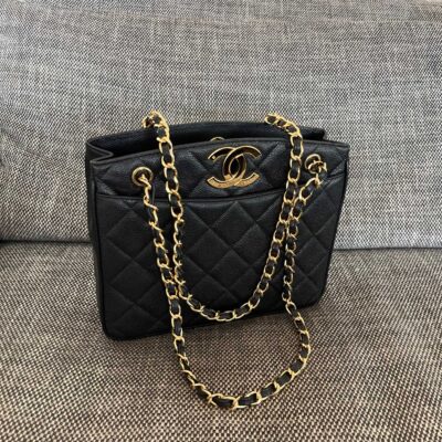 img_834e1079_20241230_a1735543358156_0382_jpg CHANEL 26S QUILTED SHOPPING TOTE BAG 28 IN BLACK CAVIAR CALFSKIN GOLD HARDWARE
