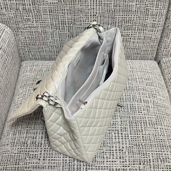 img_834e1079_20260103_a1767443916845_3188_jpg CHANEL 26S CLASSIC JUMBO FLAP BAG 46 IN LIGHT GREY CAVIAR CALFSKIN DARK SILVER HARDWARE
