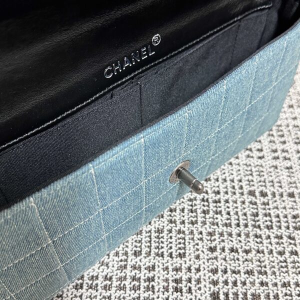 img_834e1079_20260408_a1775668446441_0477_jpg CHANEL 26S FLAP BAG 26 IN BLUE DENIM AND BLACK CALFSKIN DARK SILVER HARDWARE