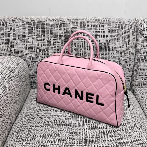 img_834e1079_20260706_a1783274010632_5422_jpg CHANEL 26S BOWLING BAG LARGE 46 IN LIGHT PINK AND BLACK CALFSKIN GOLD HARDWARE