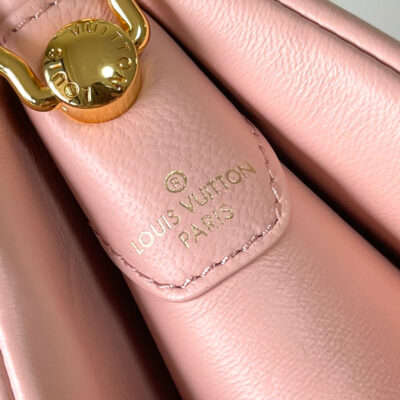 COUSSIN PM 26 IN JASMINE PINK MONOGRAM EMBOSSED LAMBSKIN