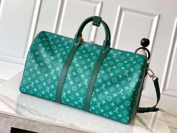 img_8629616d_20241002_i1727863083_4495_3_jpg KEEPALL BANDOULIÈRE 50 IN GREEN MONOGRAM HERITAGE CANVAS