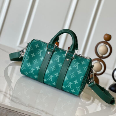 img_8629616d_20241002_i1727863255_5025_1_jpg KEEPALL BANDOULIÈRE 25 IN GREEN MONOGRAM HERITAGE CANVAS