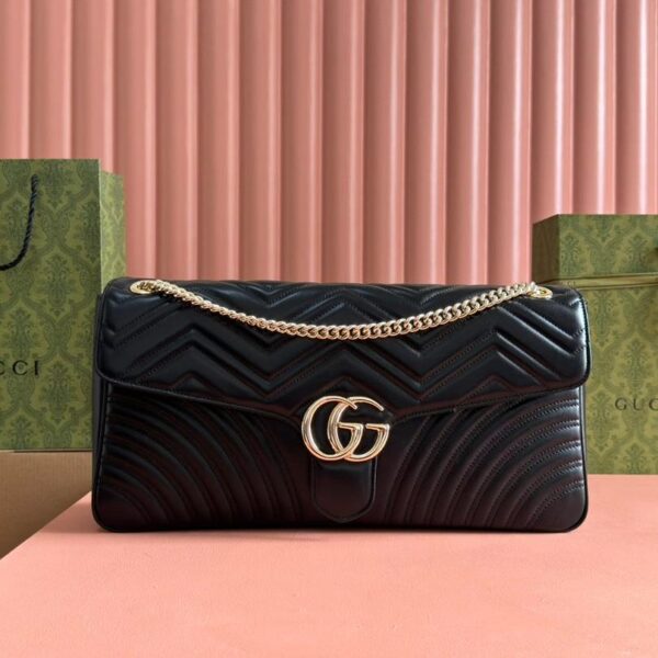 img_89648692_20240625_i1719303022_6929_1_jpg MARMONT SHOULDER BAG 40 IN BLACK CALFSKIN GOLD CHAIN
