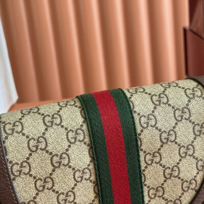 img_89648692_20250707_i1751884233_3596_1_jpg_da9e5a0c-3bed-4bf2-9593-0d1a92e7ca35 GUCCI 25S OPHIDIA MINI BAG 20 IN BEIGE CANVAS AND BROWN CALFSKIN