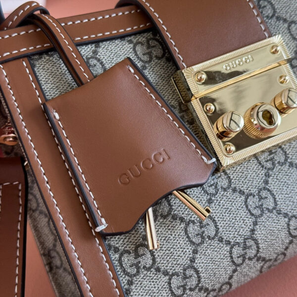 img_89648692_20250712_i1752315023_5754_5_jpg GUCCI 26S PADLOCK TOP HANDLE BAG 20 IN DARK BEIGE AND BROWN CALFSKIN
