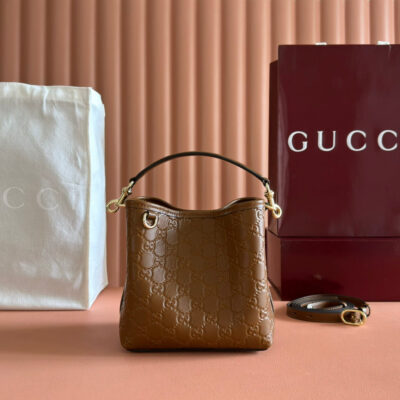 img_89648692_20250723_i1753267540_4383_8_jpg GUCCI 26S HAND BAG 19 IN BROWN CALFSKIN WITH MONOGRAM PATTERN