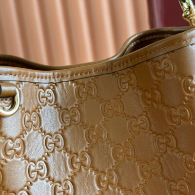 img_89648692_20250723_i1753267540_4504_3_jpg GUCCI 26S HAND BAG 19 IN BROWN CALFSKIN WITH MONOGRAM PATTERN
