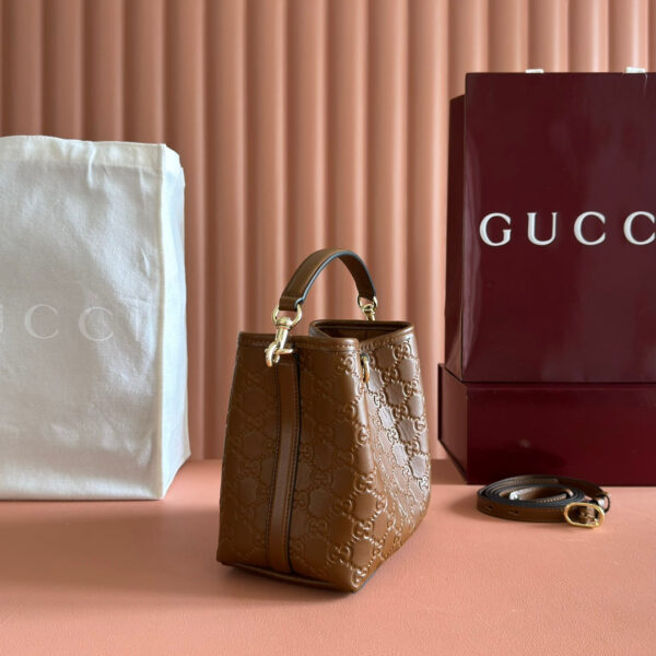 img_89648692_20250723_i1753267540_7236_5_jpg GUCCI 26S HAND BAG 19 IN BROWN CALFSKIN WITH MONOGRAM PATTERN