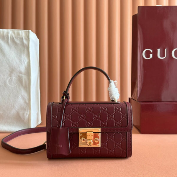 img_89648692_20250901_i1756719264_7170_6_jpg GUCCI 26S PADLOCK BAG 20 IN DARK RED EMBOSSED CALFSKIN