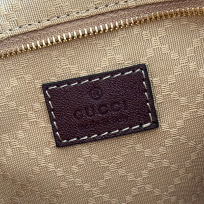 GUCCI 25S JACKIE MONOGRAM 28 CM IN LIGHT BROWN CANVAS AND CALFSKIN