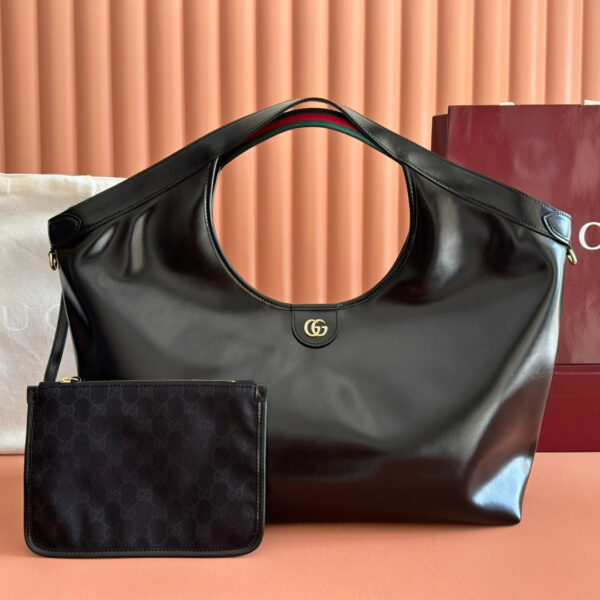 img_89648692_20251128_i1764320705_3724_0_jpg GUCCI 26S GIGLIO LARGE TOTE BAG 60 IN BLACK SHINY CALFSKIN