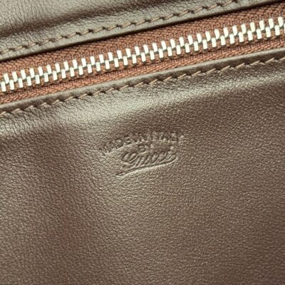 GUCCI 26S JACKIE SLIM SHOULDER BAG 28 IN DARK BROWN CALFSKIN