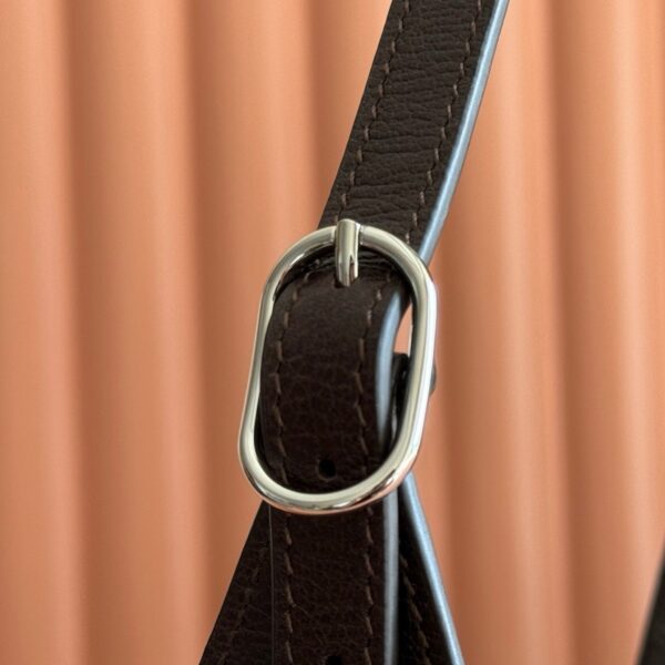GUCCI 26S JACKIE SLIM SHOULDER BAG 28 IN DARK BROWN CALFSKIN