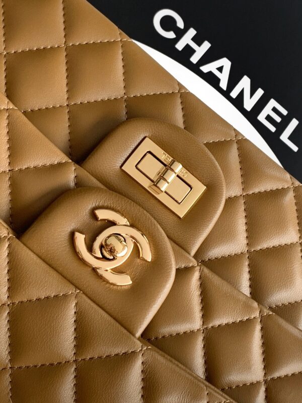 img_9322ccb2_20260422_i1776859913925_9047_0_4_jpg CHANEL 26S QUILTED CLASSIC FLAP MEDIUM BAG 25 IN KHAKI BROWN LAMBSKIN GOLD HARDWARE