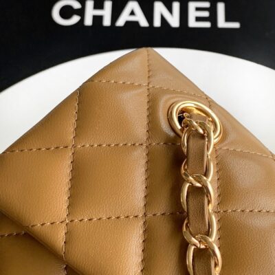 img_9322ccb2_20260422_i1776859915488_6517_0_6_jpg CHANEL 26S QUILTED CLASSIC FLAP MEDIUM BAG 25 IN KHAKI BROWN LAMBSKIN GOLD HARDWARE