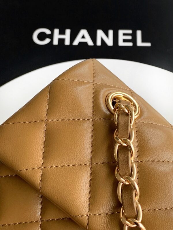 img_9322ccb2_20260422_i1776859915488_6517_0_6_jpg CHANEL 26S QUILTED CLASSIC FLAP MEDIUM BAG 25 IN KHAKI BROWN LAMBSKIN GOLD HARDWARE