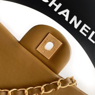 img_9322ccb2_20260422_i1776859915655_1325_0_5_jpg CHANEL 26S QUILTED CLASSIC FLAP MEDIUM BAG 25 IN KHAKI BROWN LAMBSKIN GOLD HARDWARE