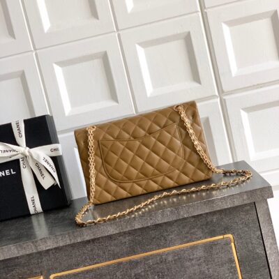 img_9322ccb2_20260422_i1776859917153_946_0_2_jpg CHANEL 26S QUILTED CLASSIC FLAP MEDIUM BAG 25 IN KHAKI BROWN LAMBSKIN GOLD HARDWARE