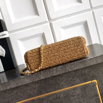 img_9322ccb2_20260606_i1780747552924_5210_0_3_jpg CHANEL 26S TOP HANDLE BAG 19 IN NATURAL RAFFIA AND CALFSKIN GOLD HARDWARE
