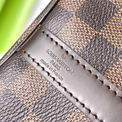 SPEEDY BANDOLIÈRE 30 IN DARK BROWN DAMIER EBENE CANVAS GOLD LOCK