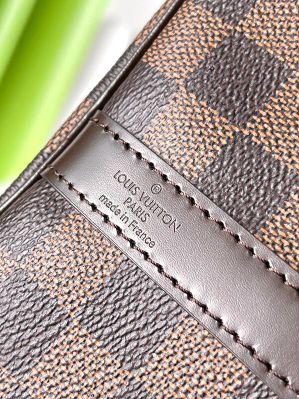 SPEEDY BANDOLIÈRE 30 IN DARK BROWN DAMIER EBENE CANVAS GOLD LOCK