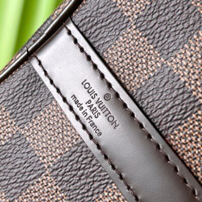 SPEEDY BANDOLIÈRE 25 IN DARK BROWN DAMIER EBENE CANVAS GOLD HARDWARE
