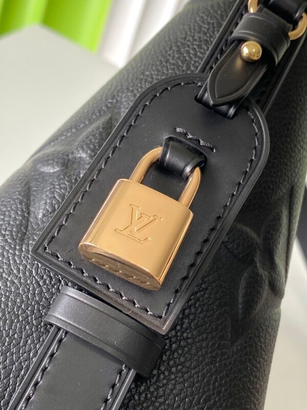 ALL IN BB 18 IN BLACK EMBOSSED COWHIDE GOLD LOCK