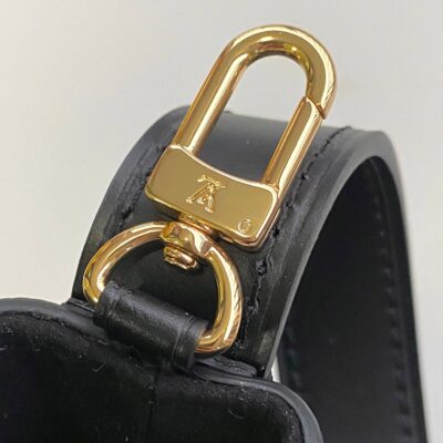 ALL IN BB 18 IN BLACK EMBOSSED COWHIDE GOLD LOCK
