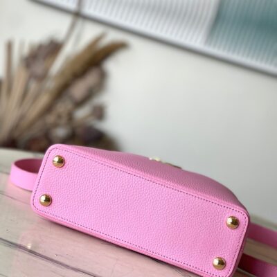 CAPUCINES BB 26 IN MARSHMALLOW PINK TAURILLON GOLD HARDWARE