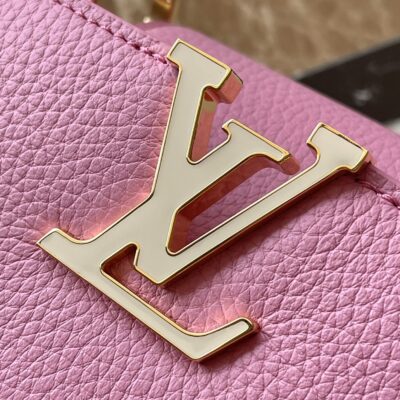 CAPUCINES BB 26 IN MARSHMALLOW PINK TAURILLON GOLD HARDWARE