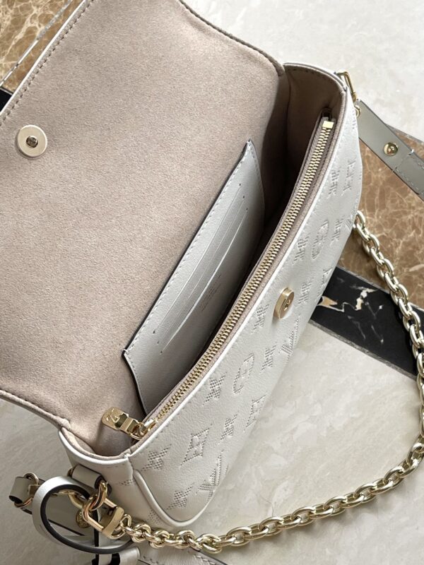 img_9acee4e0_20240815_i1723707332_1467_8_jpg WALLET ON CHAIN IVY 23 IN WHITE MONOGRAM PERFORATED CALFSKIN GOLD HARDWARE