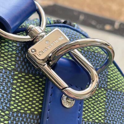 img_9acee4e0_20241004_i1728028187_1258_5_jpg KEEPALL BANDOULIÈRE 45 IN BLUE GREEN DAMIER HERITAGE COATED CANVAS