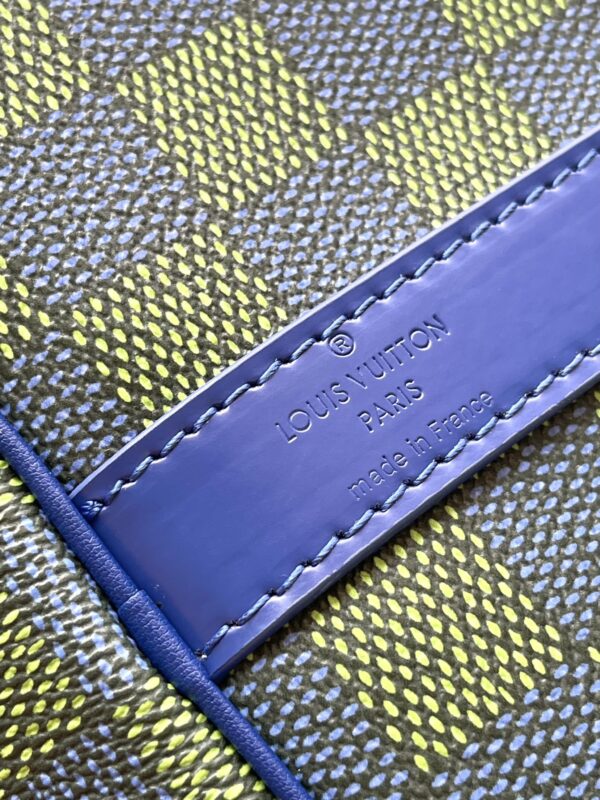 img_9acee4e0_20241004_i1728028187_5102_6_jpg KEEPALL BANDOULIÈRE 45 IN BLUE GREEN DAMIER HERITAGE COATED CANVAS
