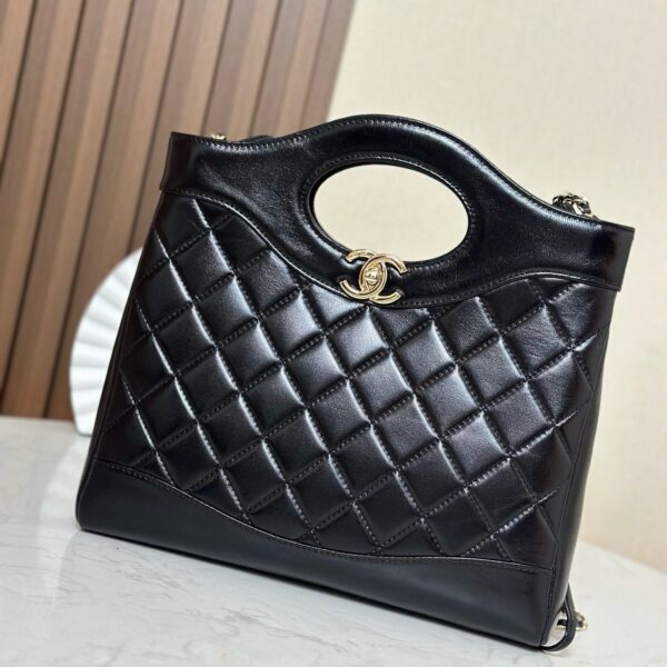 CHANEL 26S MINI SHOPPING BAG 32 IN BLACK LAMBSKIN