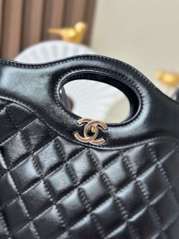 CHANEL 26S MINI SHOPPING BAG 24 IN BLACK LAMBSKIN